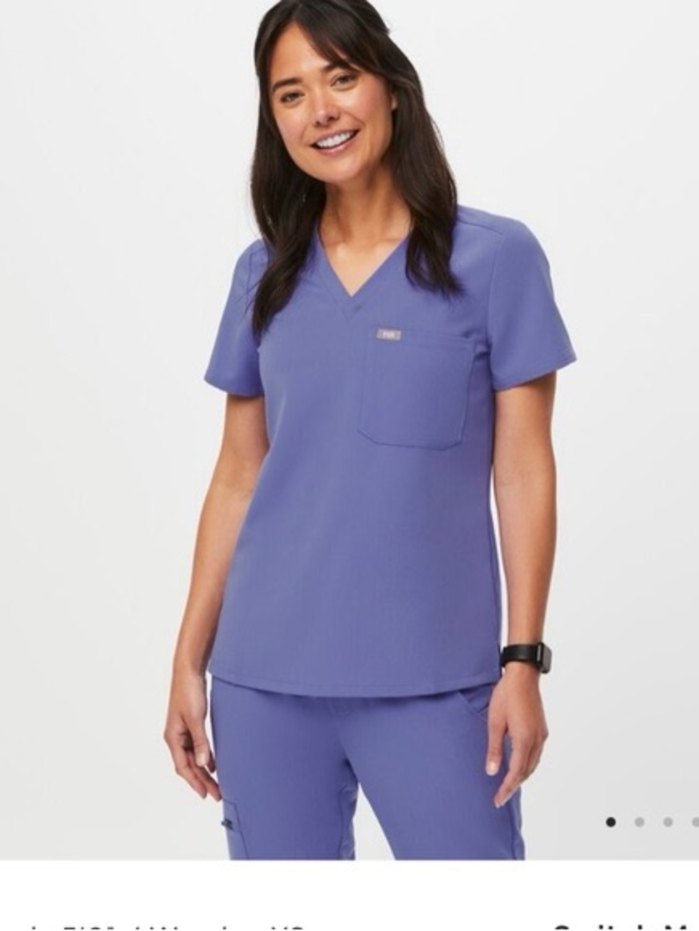 FIGS Blueberry Catrina One Pocket Scrub Top